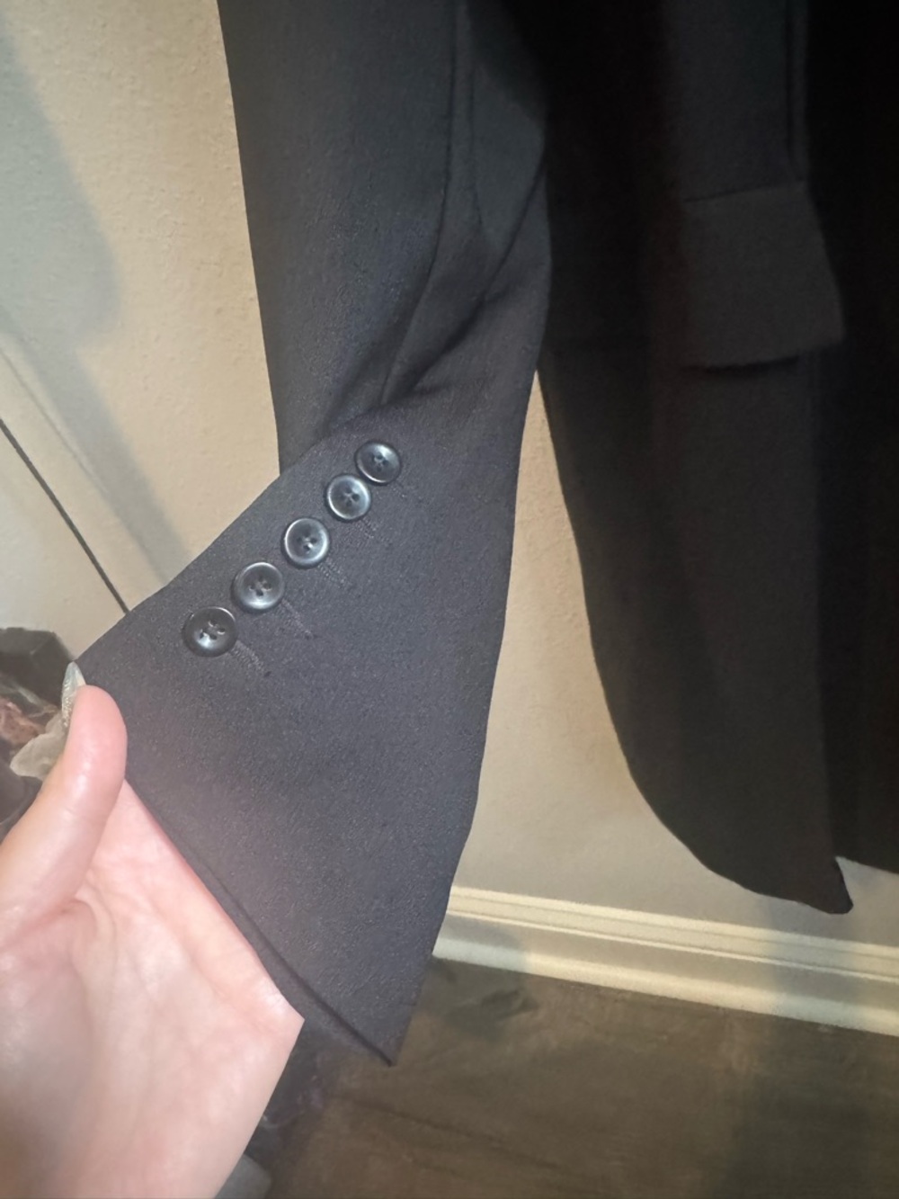 long tall sally Black Satin-Trim Blazer Dress Sz 16 - Picture 5 of 7